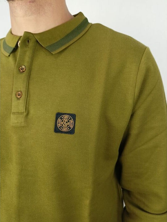 Staff Men's Long Sleeve Blouse Polo Khaki