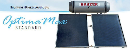 Gauzer Ηλιακός Θερμοσίφωνας 200lt Glass Διπλής Ενέργειας 3τ.μ. Επιλεκτικός