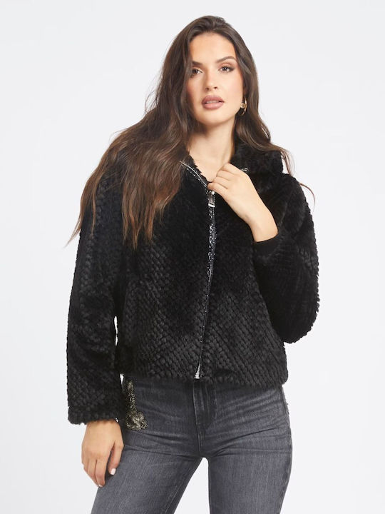 Theoline Women's Long Fur Black