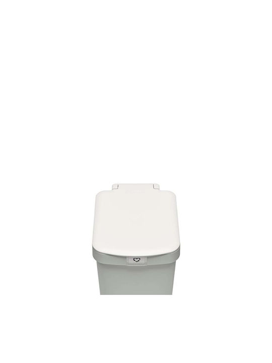 Brabantia Brabantia Stepup Mülleimer Kunststoff mit Pedal Graue 16lt