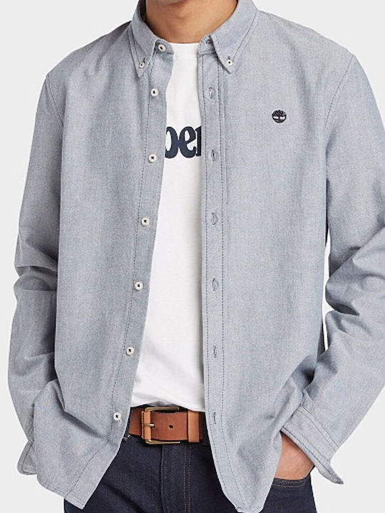 Long-sleeved Cotton Shirt Gray