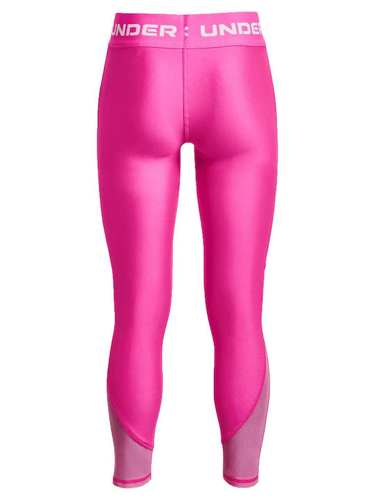 Under Armour Kinder Leggings Lang Fuchsie