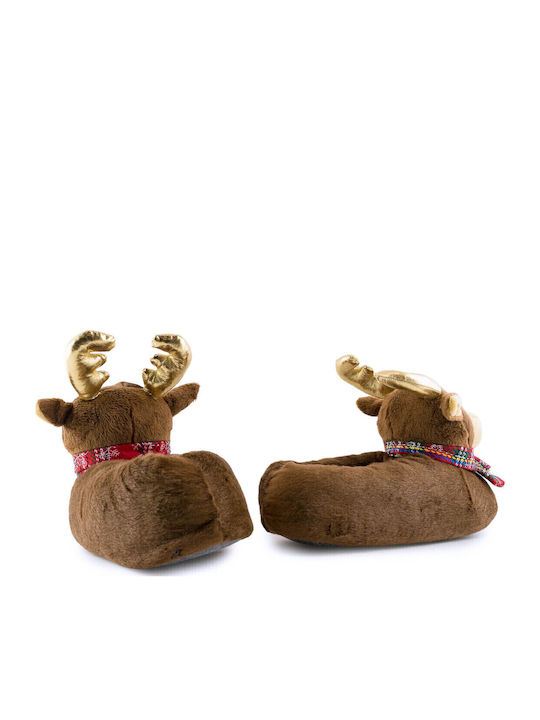 Animal Men's Slippers Brown