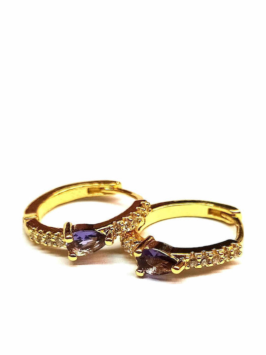 Amalfi Accessories Ohrringe aus Stahl Vergoldet mit Steinen