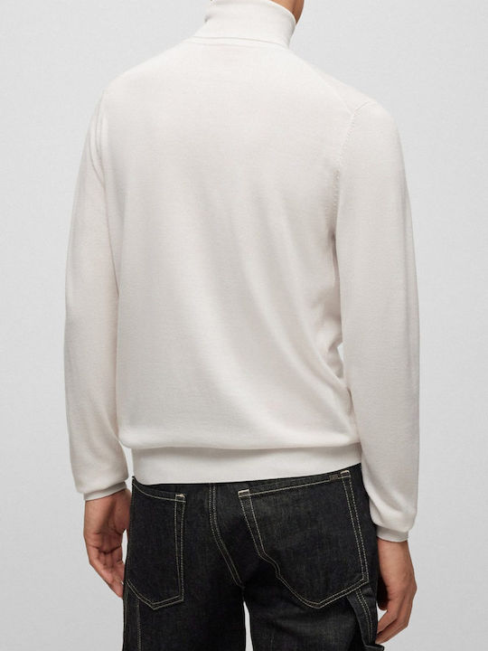 Hugo Boss Men's Long Sleeve Sweater Turtleneck White