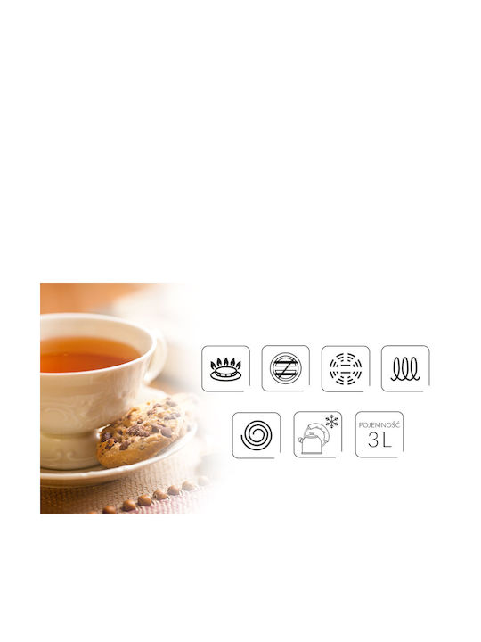 Smile Teapot Stainless Steel Gray 3000ml