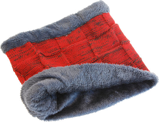 Masculin Set cu Căciulă Fleece - Polar Tricotat în culoarea Burgundy