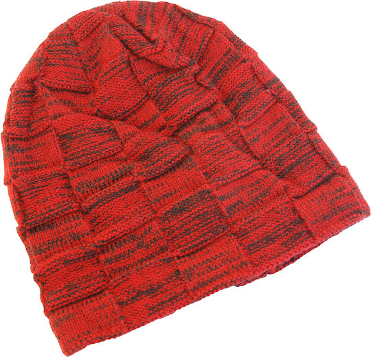Masculin Set cu Căciulă Fleece - Polar Tricotat în culoarea Burgundy