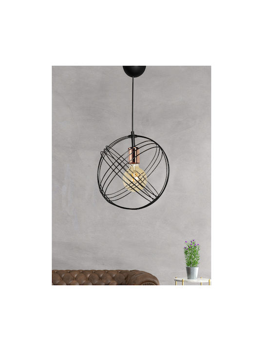 HomeMarkt Black Ceiling Light with E27 Socket 30x60cm