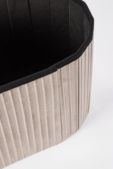 Hocker Bankhocker Mit Stauraum Gepolstert mit Samt Jocelyn Beige 76x38x38cm