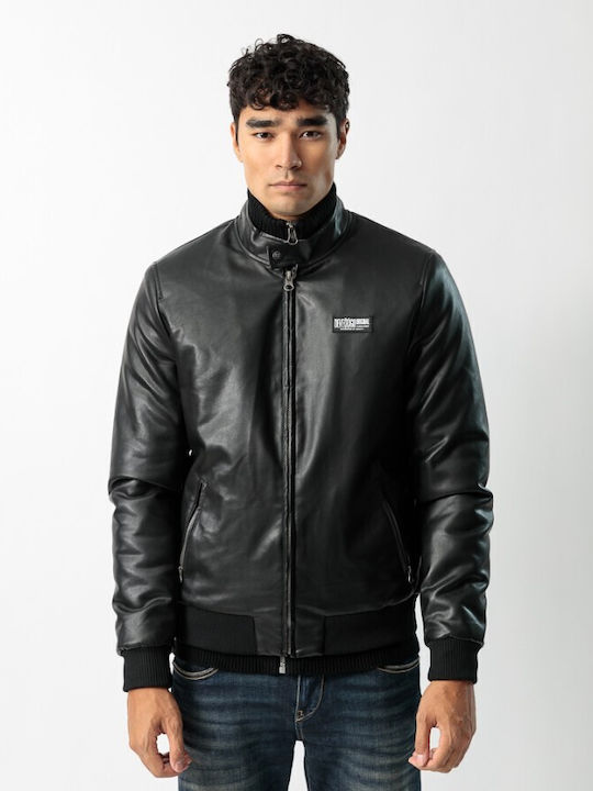 Devergo Men's Winter Leather Jacket Black