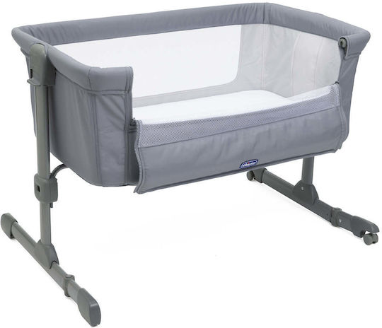 Chicco Wiege Next2Me Essential mit Matratze, Seitlicher Öffnung und Rädern Stone Re Lux