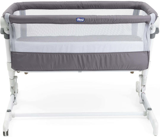 Chicco Wiege Next2Me Pop-Up mit Matratze, Seitlicher Öffnung und Rädern Gray