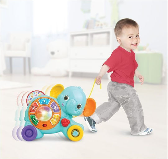 Winfun Pull-Along Toy Sliding Elephant with Music and Sounds for 6++ Months