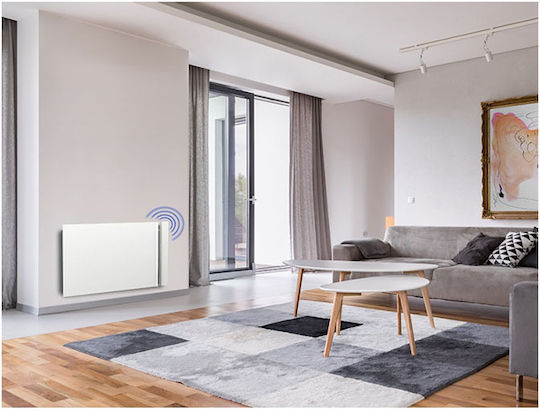 Radialight Kyoto Convector Heater Wall 1000W with Electronic Thermostat and WiFi 125x45cm White