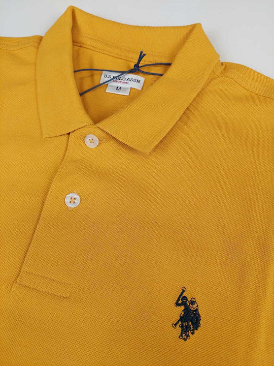 U.S. Polo Assn. Men's Long Sleeve Sweater Polo Yellow