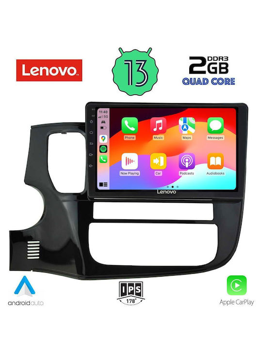 Lenovo Car Audio System for Mitsubishi Outlander 2013> (Bluetooth/USB/WiFi/GPS/Apple-Carplay/Android-Auto) with Touch Screen 9"