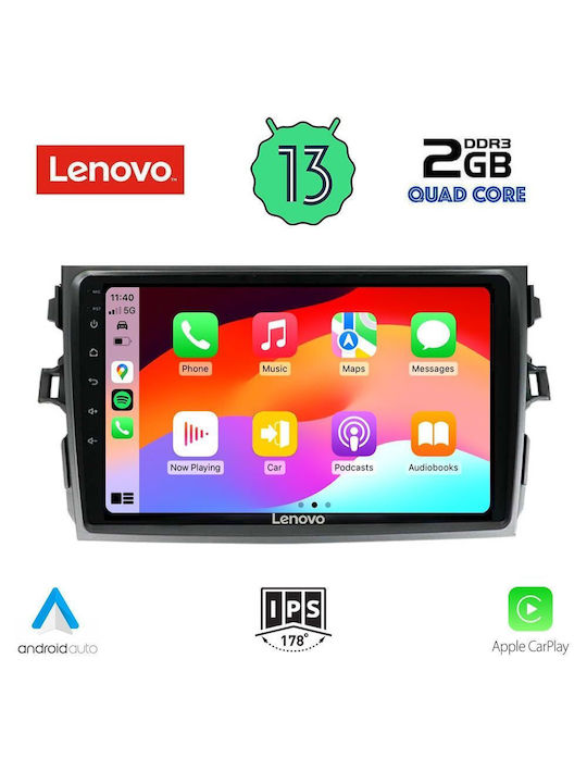 Lenovo Ηχοσύστημα Αυτοκινήτου για Toyota Corolla 2006-2012 (Bluetooth/USB/WiFi/GPS/Apple-Carplay/Android-Auto) με Οθόνη Αφής 9"