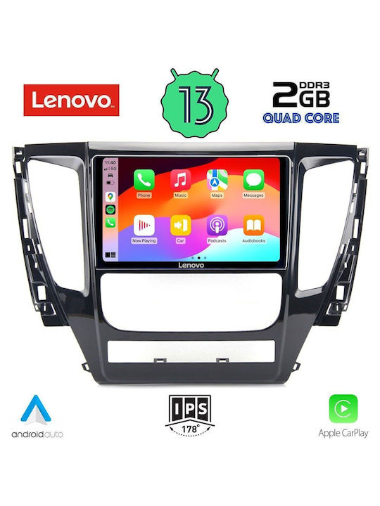 Lenovo Car Audio System for Mitsubishi Pajero 2013> (Bluetooth/USB/WiFi/GPS/Apple-Carplay/Android-Auto) with Touch Screen 9"