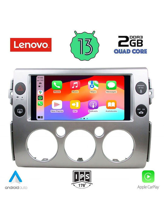 Lenovo Car Audio System for Toyota FJ 2007-2013 (Bluetooth/USB/WiFi/GPS/Apple-Carplay/Android-Auto) with Touch Screen 9"