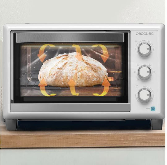 Cecotec Bake & Toast 2600 4Pizza Ηλεκτρικό Φουρνάκι 26lt Χωρίς Εστίες με Αέρα Λευκό