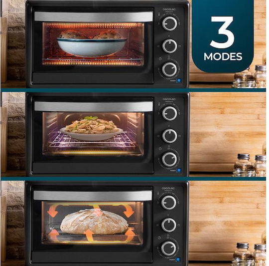 Cecotec Bake & Toast 2300 Ηλεκτρικό Φουρνάκι 23lt Χωρίς Εστίες Μαύρο
