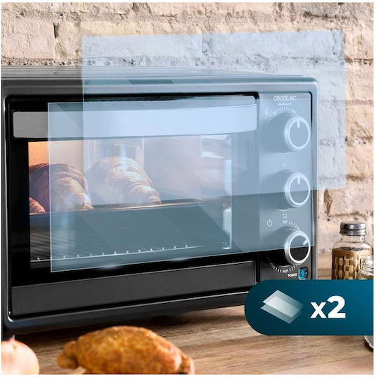 Cecotec Bake & Toast 2300 Ηλεκτρικό Φουρνάκι 23lt Χωρίς Εστίες Μαύρο