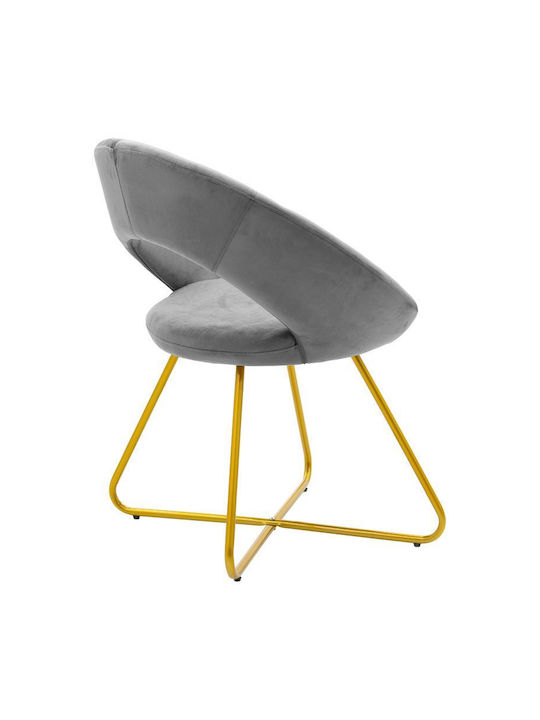 Valentina Dining Room Velvet Chair Grey 65x60x82cm
