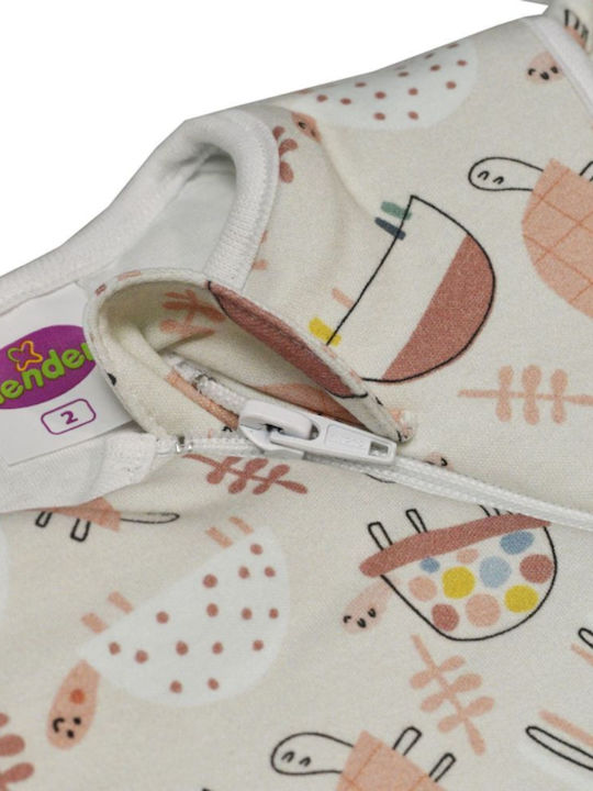 Tender Iarna Sac de dormit Eco Turtle 2.5 tog Ecru cu mâneci detașabile