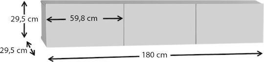 TV-Ständer Damla mit LED-Beleuchtung Weiß M180xT29.5xH29.5cm