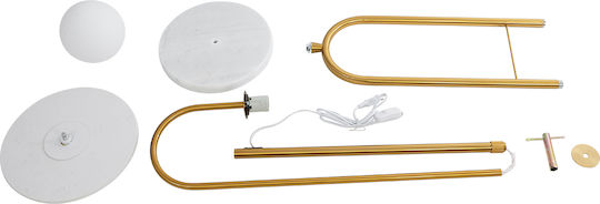 GloboStar Cordelia Floor Lamp H180xW30cm. with Socket for Bulb E27 Gold