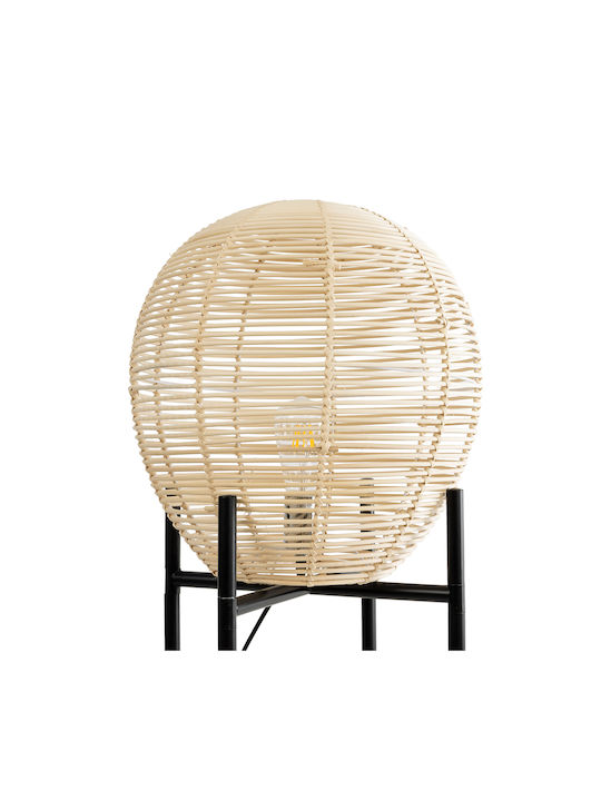 GloboStar Nerina Floor Lamp H115xW40cm. with Socket for Bulb E27 Black