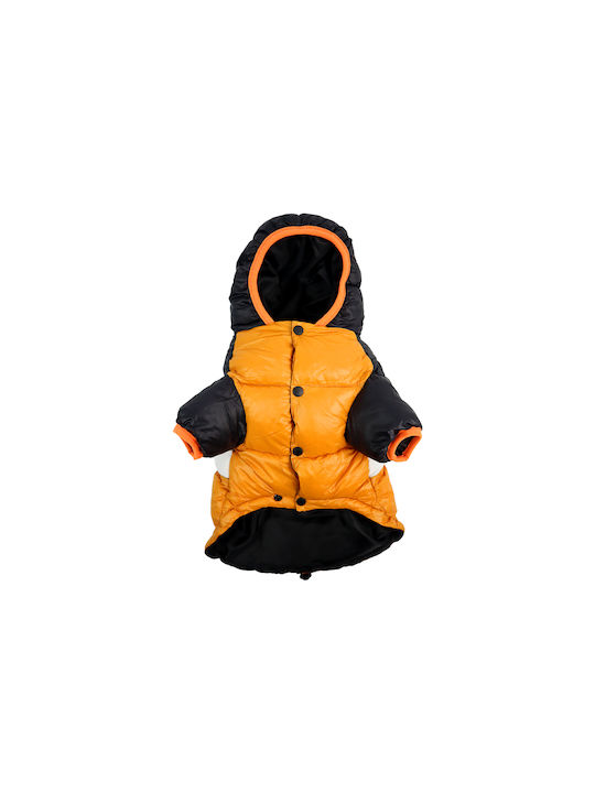 Dashi Hundemantel Wasserdicht Orange Klein mit Rückenlänge 34 cm.