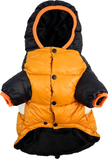 Dashi Orange Waterproof Dog Coat Small with 34cm Back Length