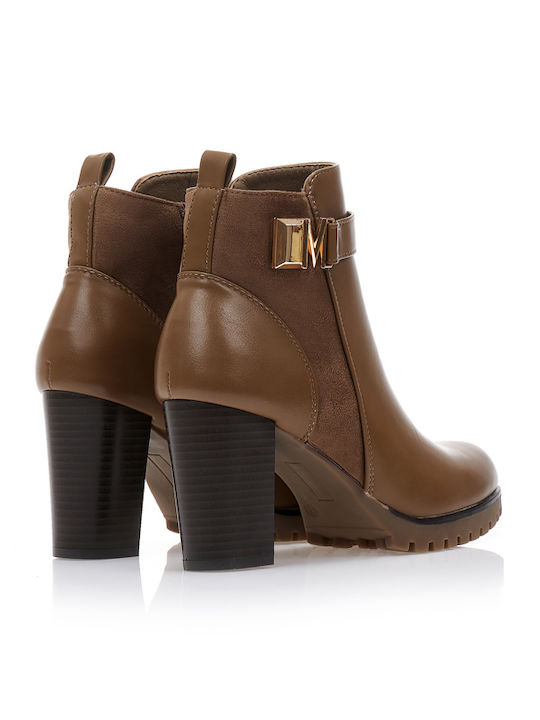 Suede Women's Ankle Boots Brown