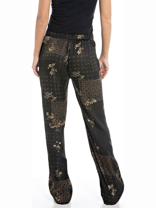 Damen Stoff Hose Braun