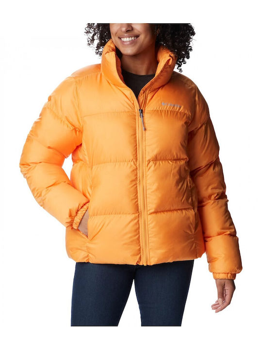 Columbia Puffect Women's Short Puffer Jacket for Winter Orange