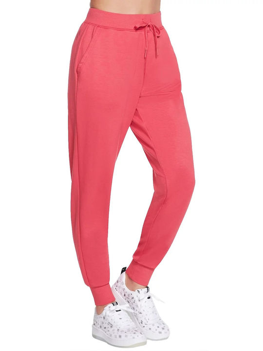 Skechers Restful Pantaloni de trening pentru femei cu cauciuc Roșu