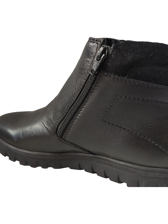 Leder Schwarz Herrenstiefel