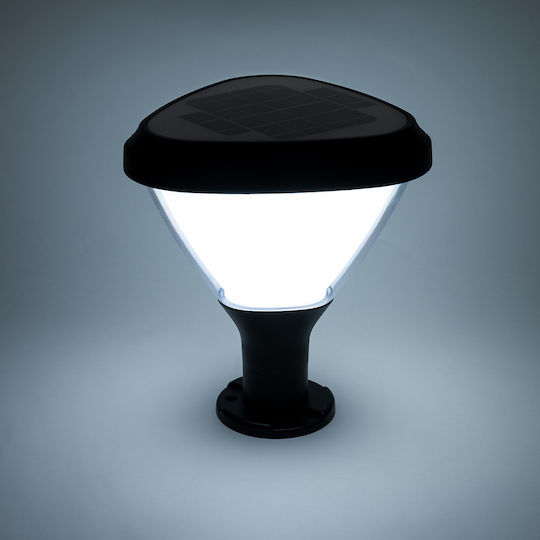 GloboStar Ηλιακό Φωτιστικό Δαπέδου Κολωνάκι 10W 330lm Ψυχρό Λευκό 6000K με Αισθητήρα Κίνησης και Φωτοκύτταρο IP65 26x26x30εκ.