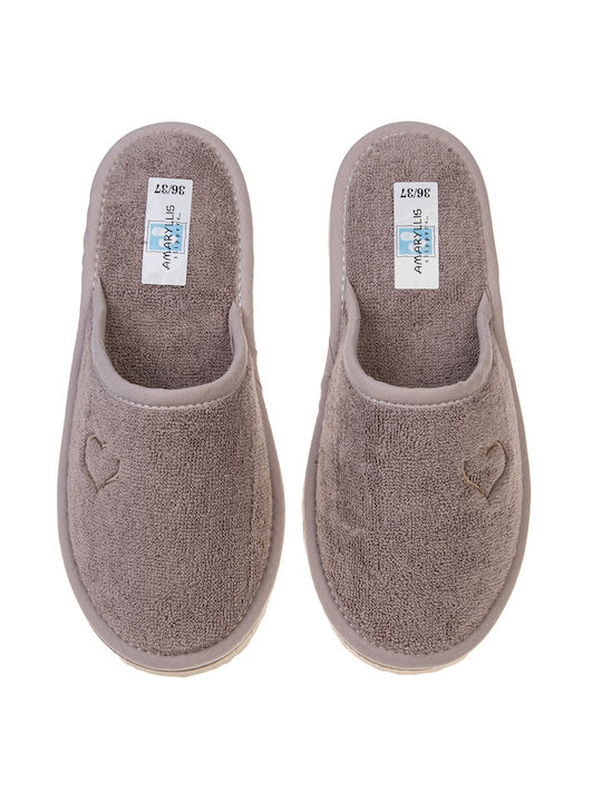 Amaryllis Slippers Terry Women's Slippers Brown