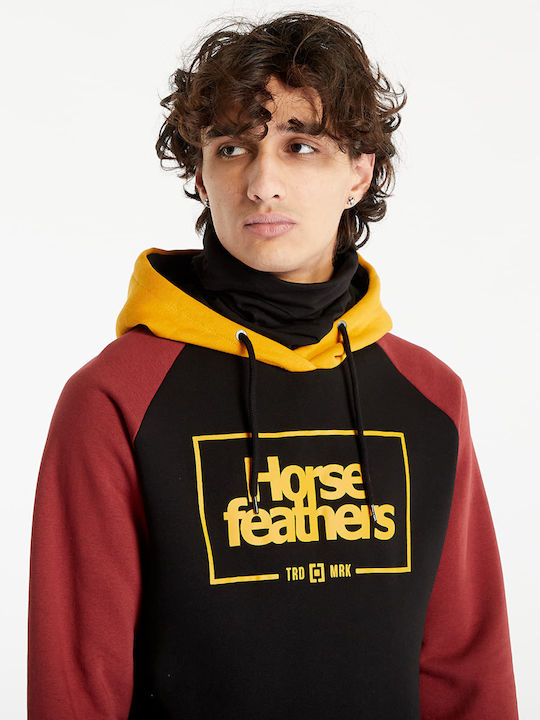 Horsefeathers Herren Sweatshirt mit Kapuze Rot