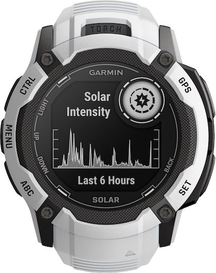 Garmin Instinct 2X Solar 50mm Waterproof Smartwatch with Heart Rate Monitor (Whitestone)