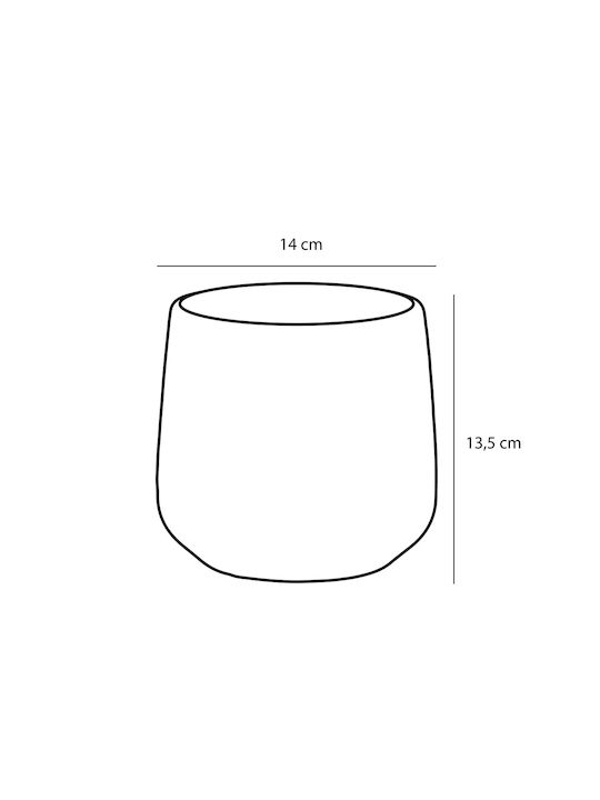Edelman Κασπώ Κεραμικό Ροζ 14x14x13.5εκ.