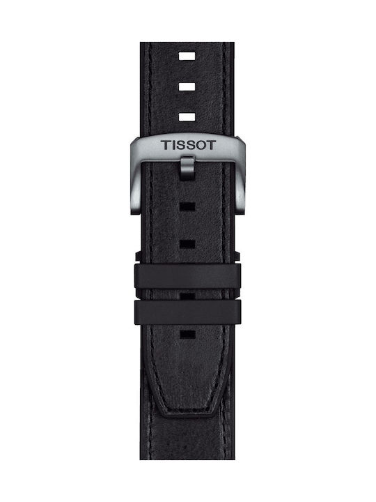 Tissot Δερμάτινο Λουράκι Μαύρο