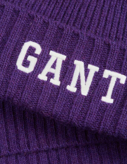 Unisex Set mit Beanie Gestrickt in Lila Farbe