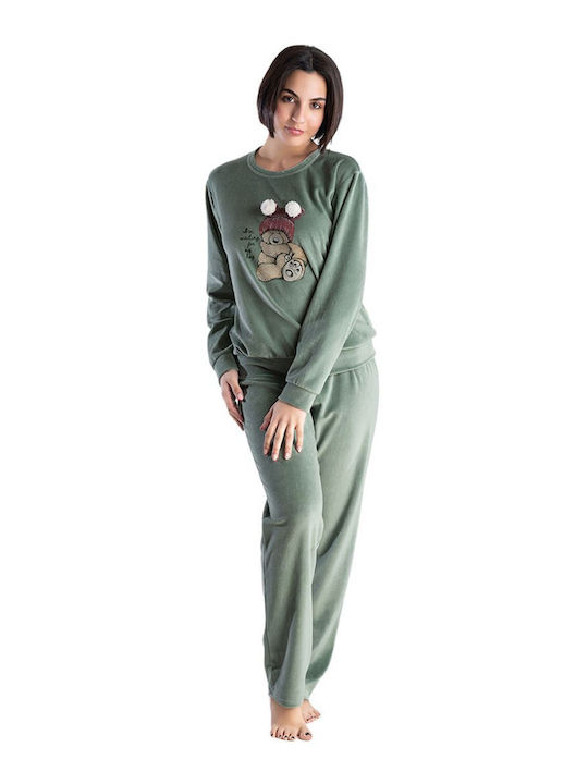 Rachel Set Winter Women's Pajamas Green