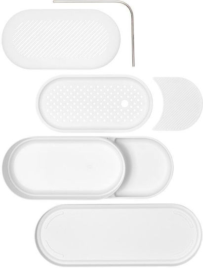 Brabantia SinkStyle Mineral Fresh Bathroom Accessory Set Metal White 4 Pieces