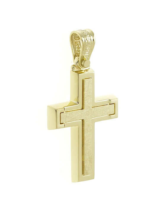 Triantos Herren Gold Kreuz 14K