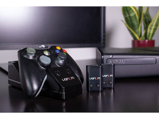 Venom Twin Docking Station Stație de încărcare pentru 2 controllere XBOX 360 Negru
